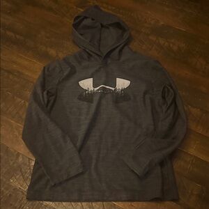 Under Armour Men's Charcoal Hoodie with Logo
